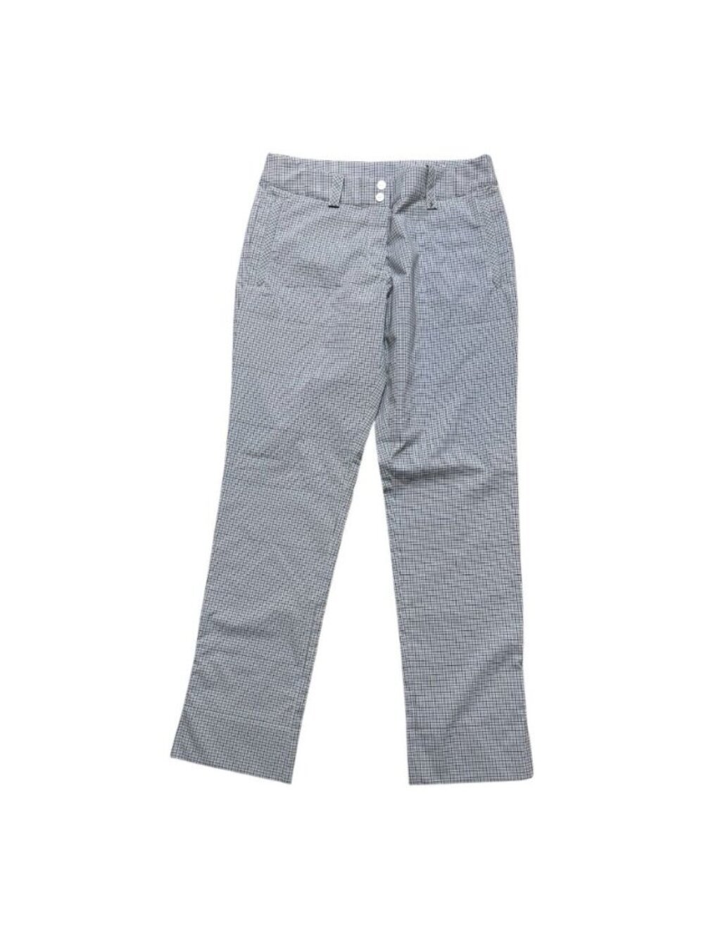 Nike Golf Dri-FIT Check Golf Pants Womens Medium Gray Stretch Straight Leg
